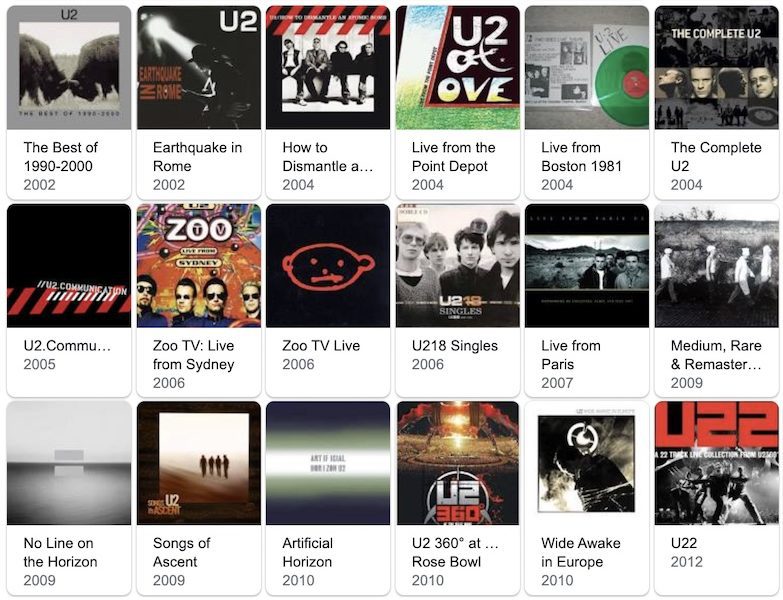 Discographie U2