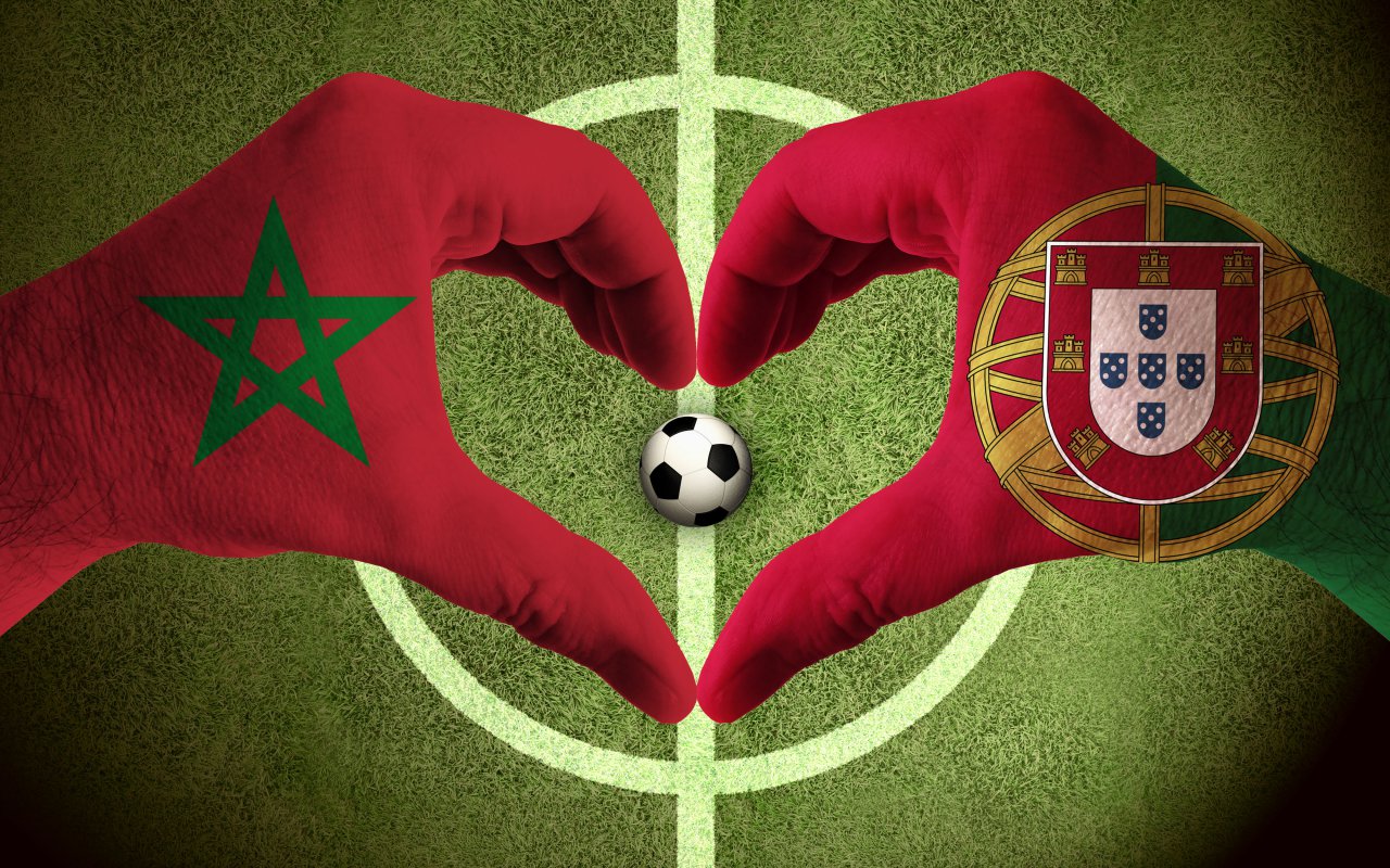 Rencontre entre le Portugal le Maroc en quart de finale de la Coupe du Monde de Football 2022