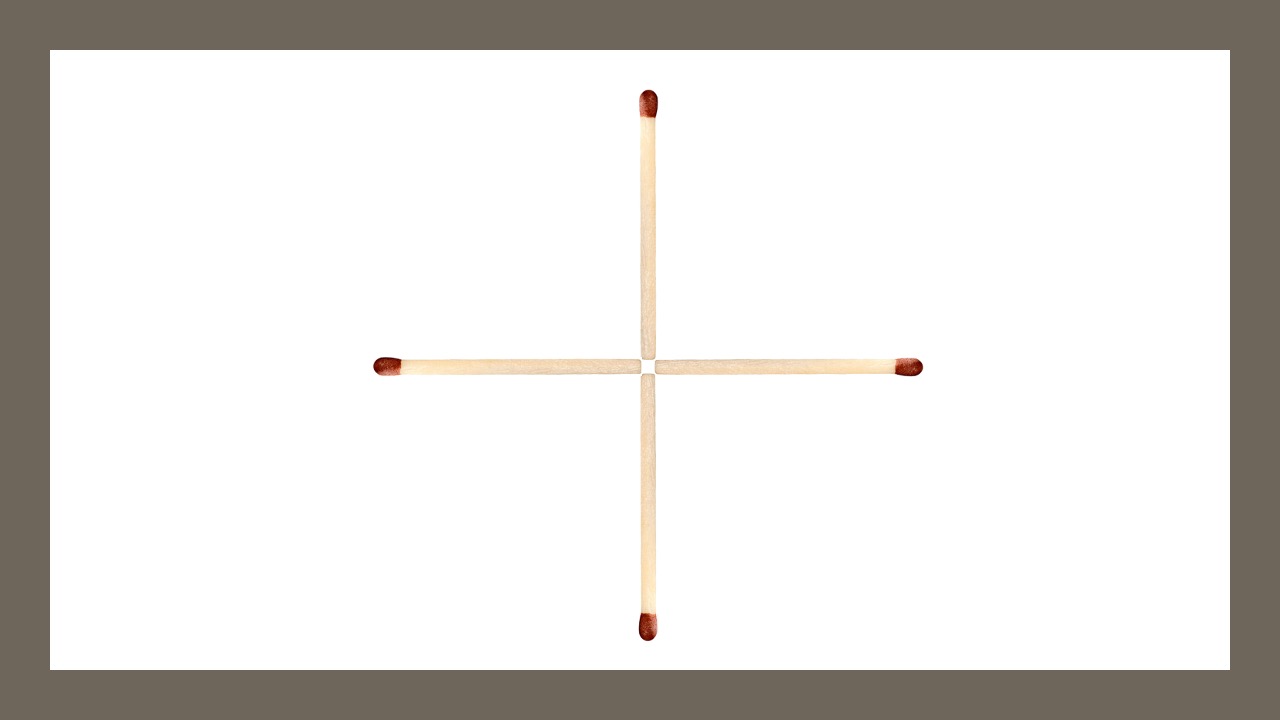 Risolvi la sfida del quadrato del fiammifero: muovi il fiammifero per formare un quadrato