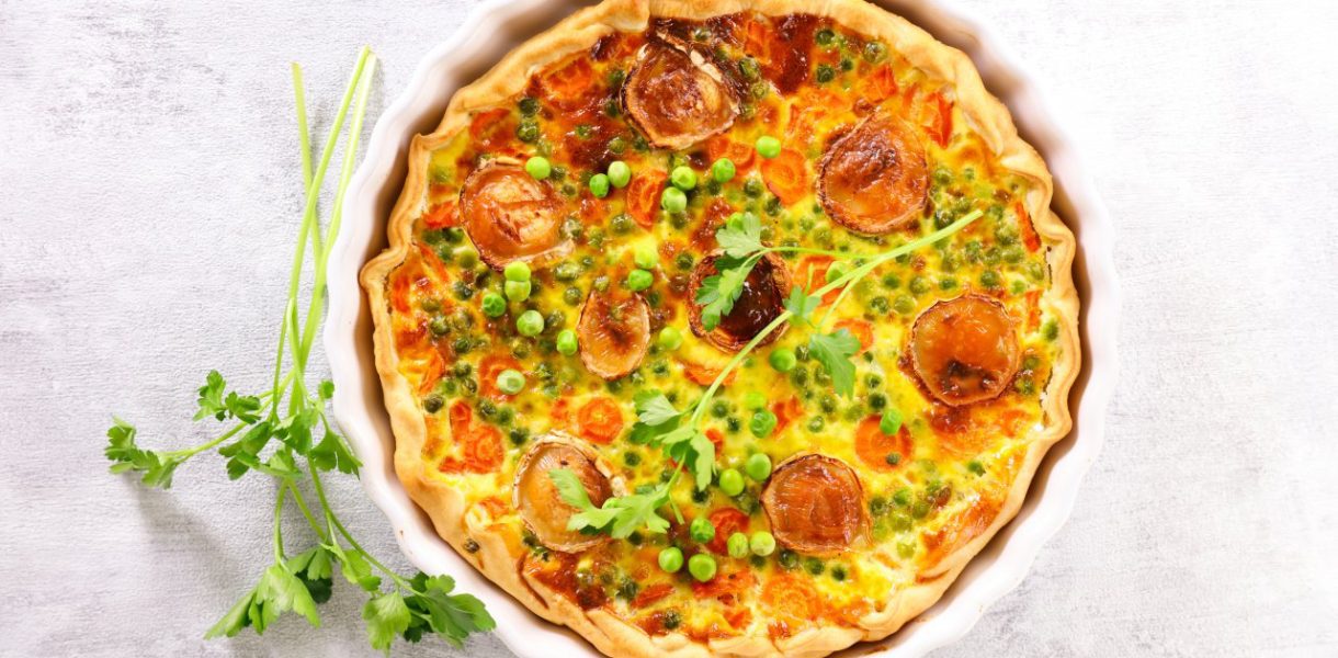 Tarte aux légumes du soleil et au chèvre