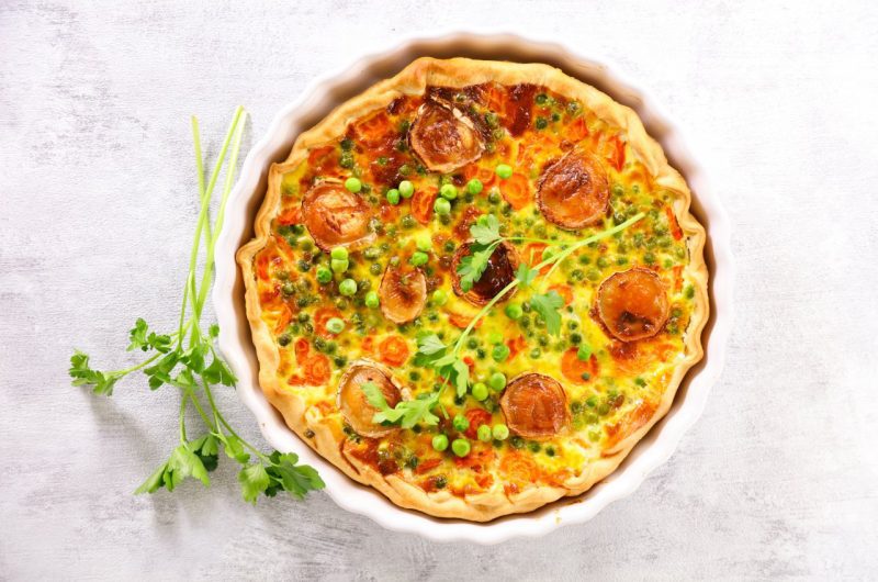 Tarte aux légumes du soleil et au chèvre