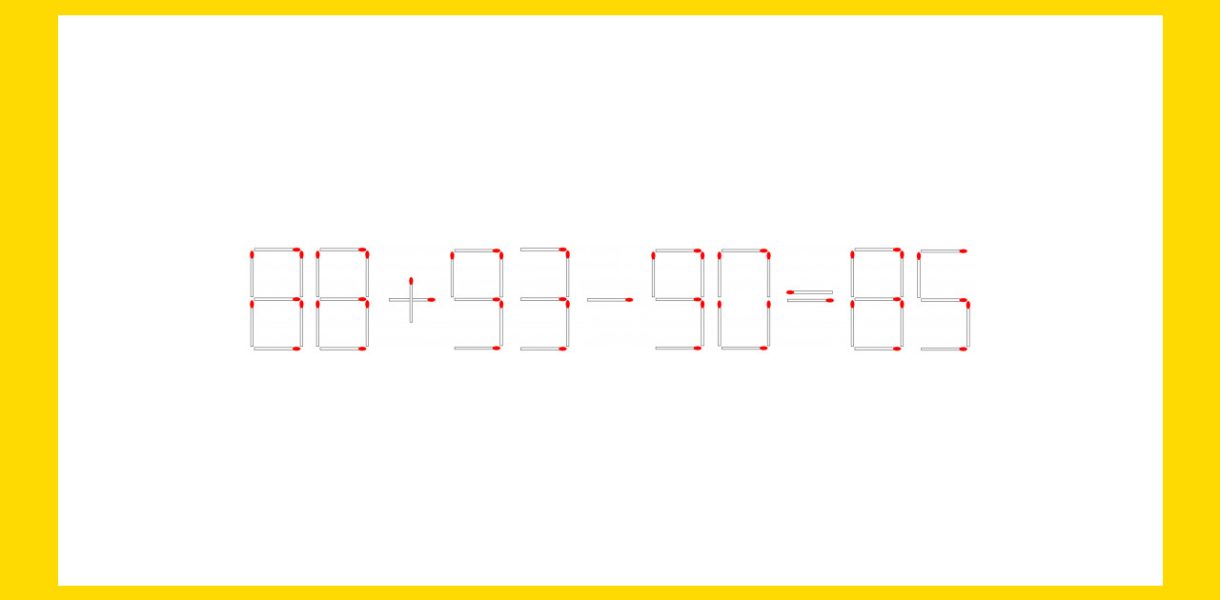 Défi mathématique des allumettes : Déplacer une seule allumette pour rendre ce calcul exact en moins d'une minute !