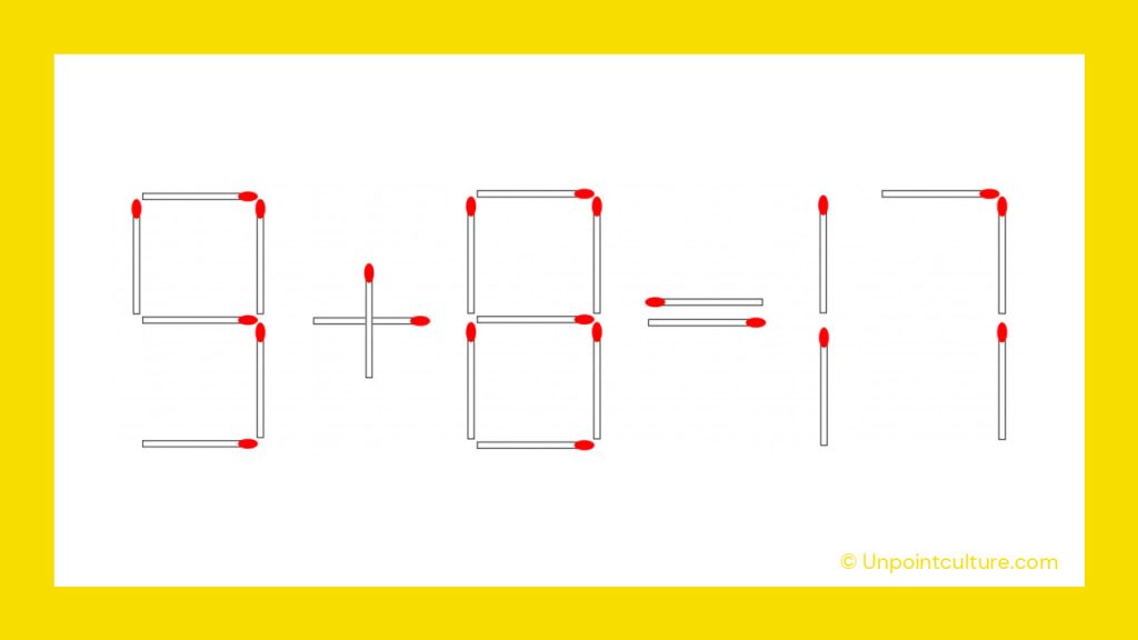 La solution du défi est de transformer le 6 en 9 en déplaçant une allumette