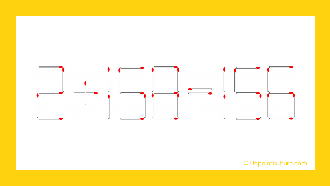 Le défi : corrigez cette équation en déplaçant une seule allumette
