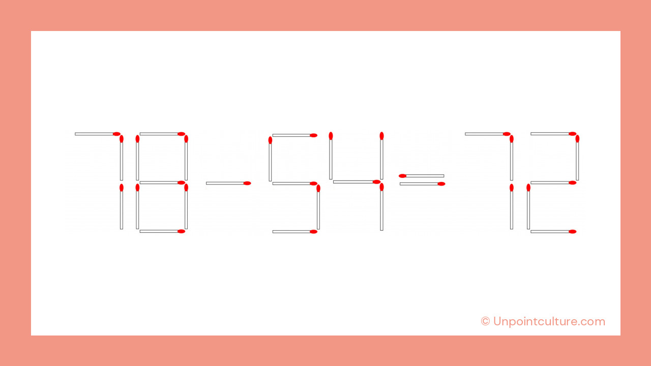 78 - 54 = 72 : une équation incorrecte qui n'attend que vous pour être corrigée