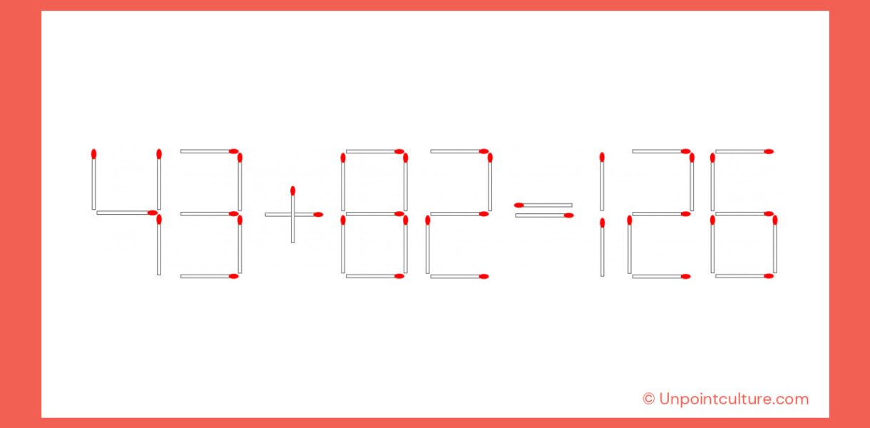 43+82=126 incorrect