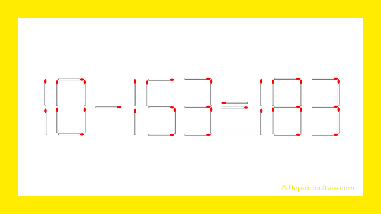10 - 153 = 183 : Saurez-vous rendre cette équation correcte en moins de 30 secondes ?