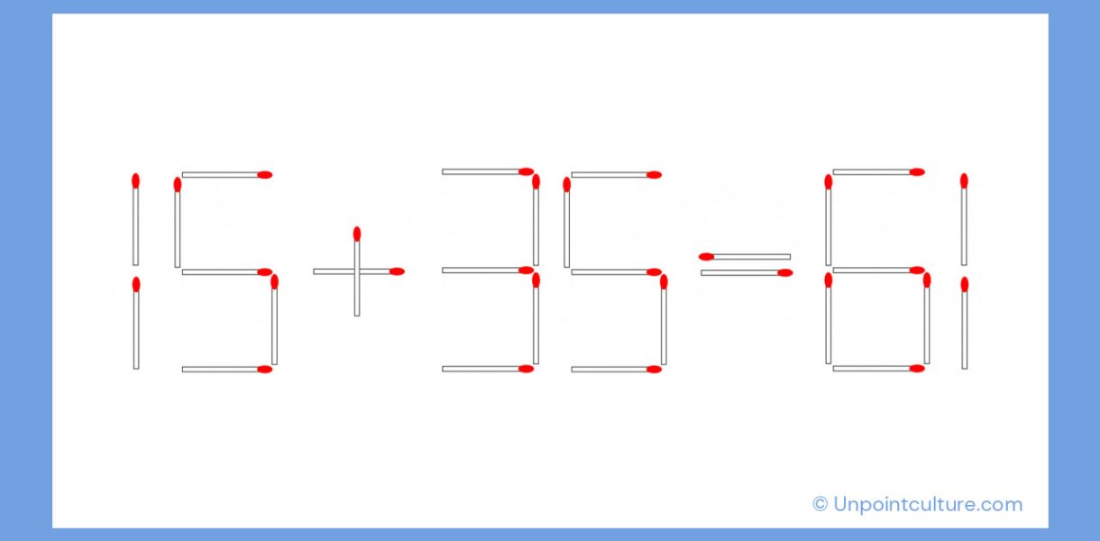 15+35=61 incorrect