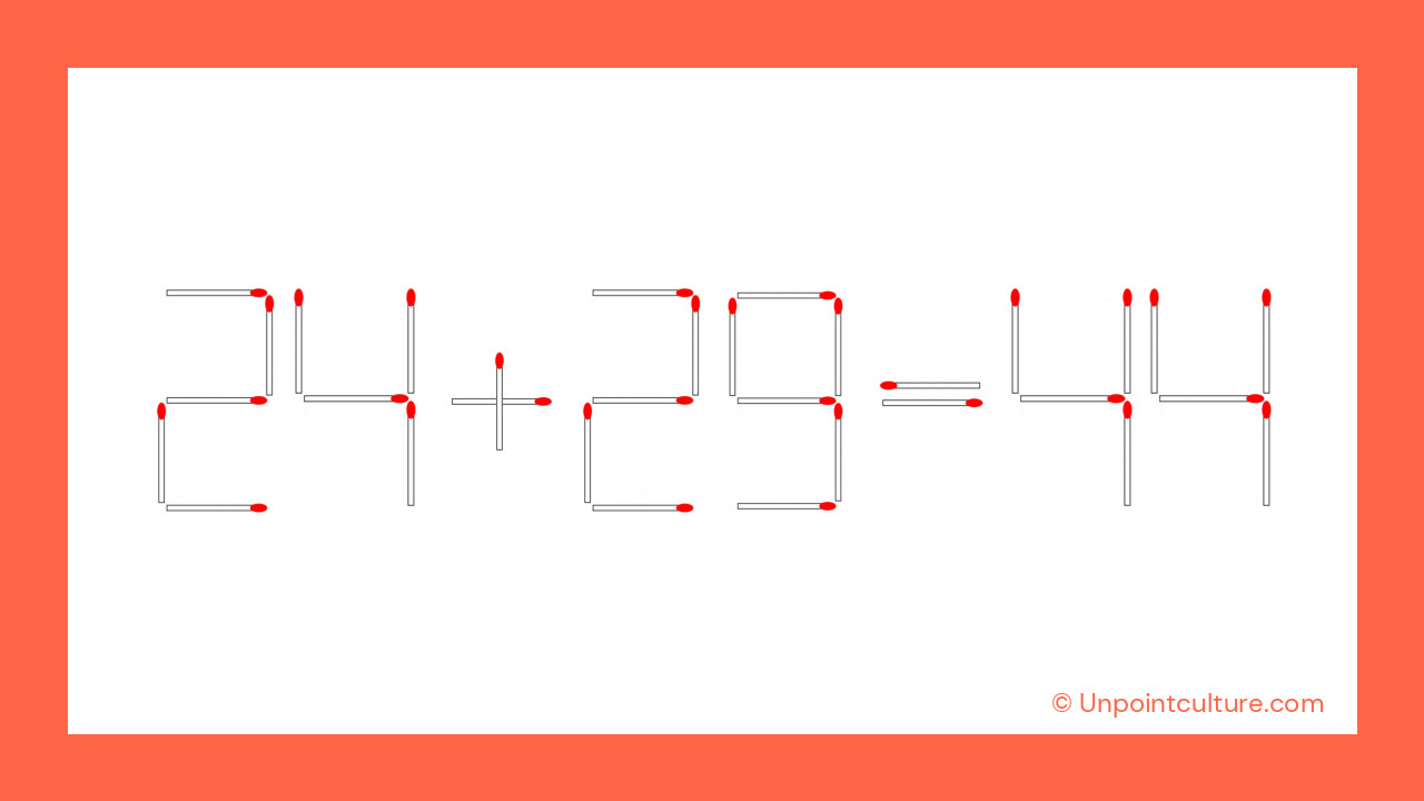 Voici le défi : 24 + 29 = 44. Pouvez-vous le résoudre en moins de 30 secondes ?
