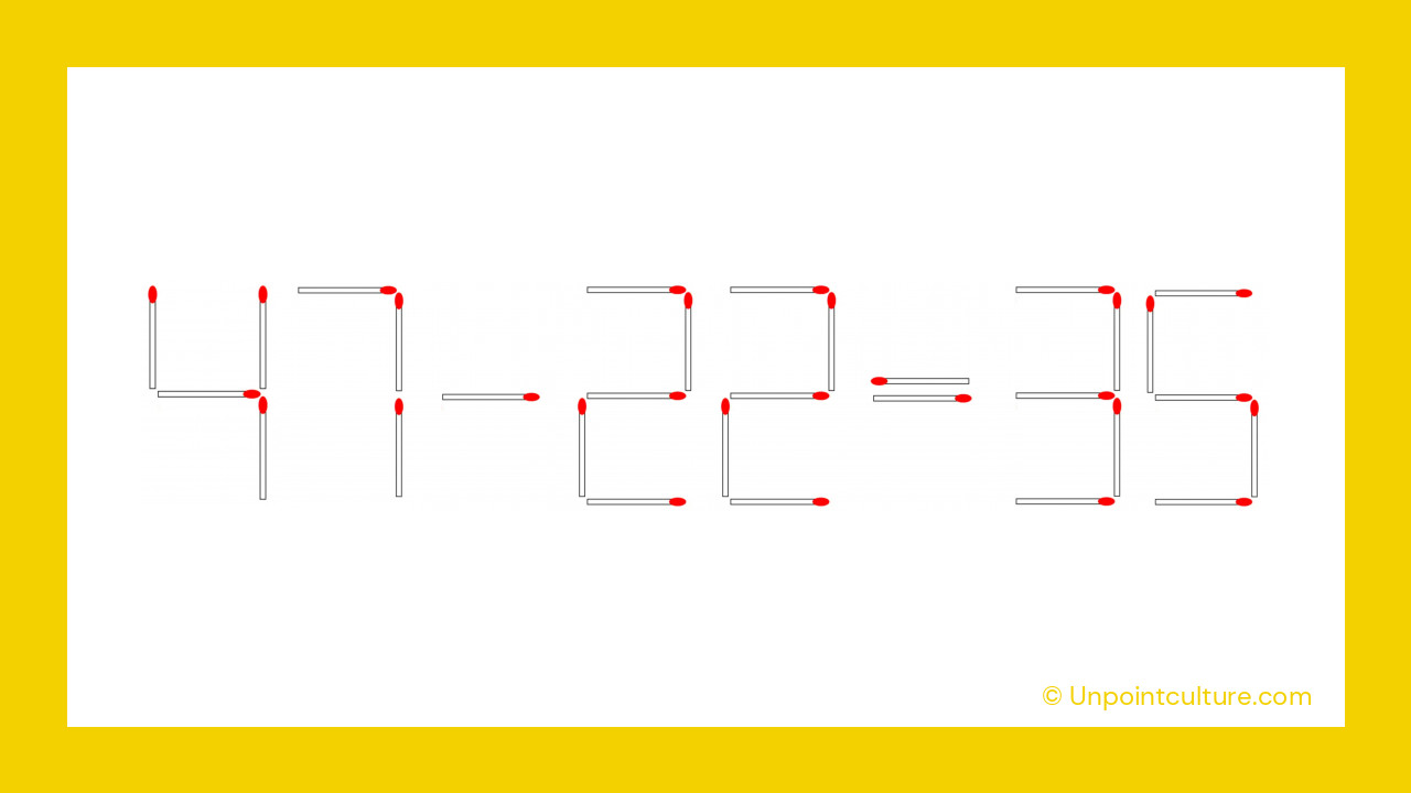 Le Défi des Allumettes : Rendez 47 - 22 = 35 correct en moins de 30 secondes