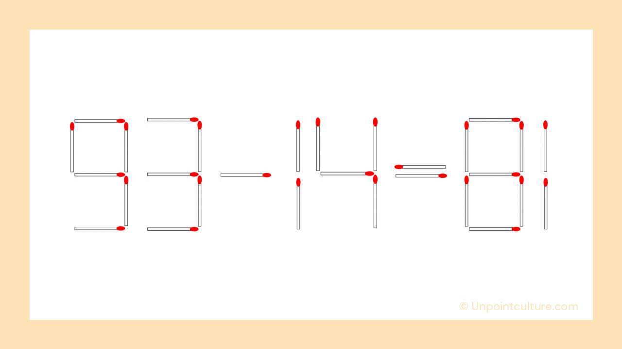 93 - 14 = 81 : une équation incorrecte qui n'attend que votre génie pour être résolue