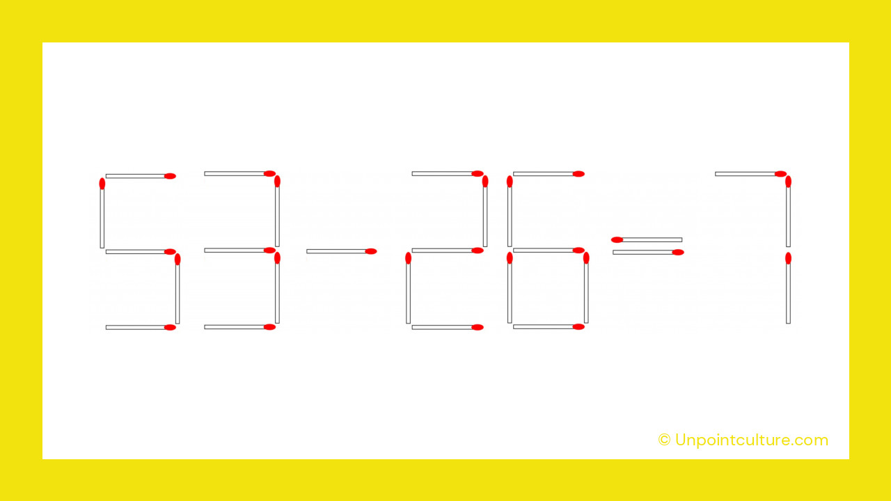 Voici l'équation à corriger : 53 - 26 = 7. Serez-vous assez rapide pour la résoudre en moins de 20 secondes ?