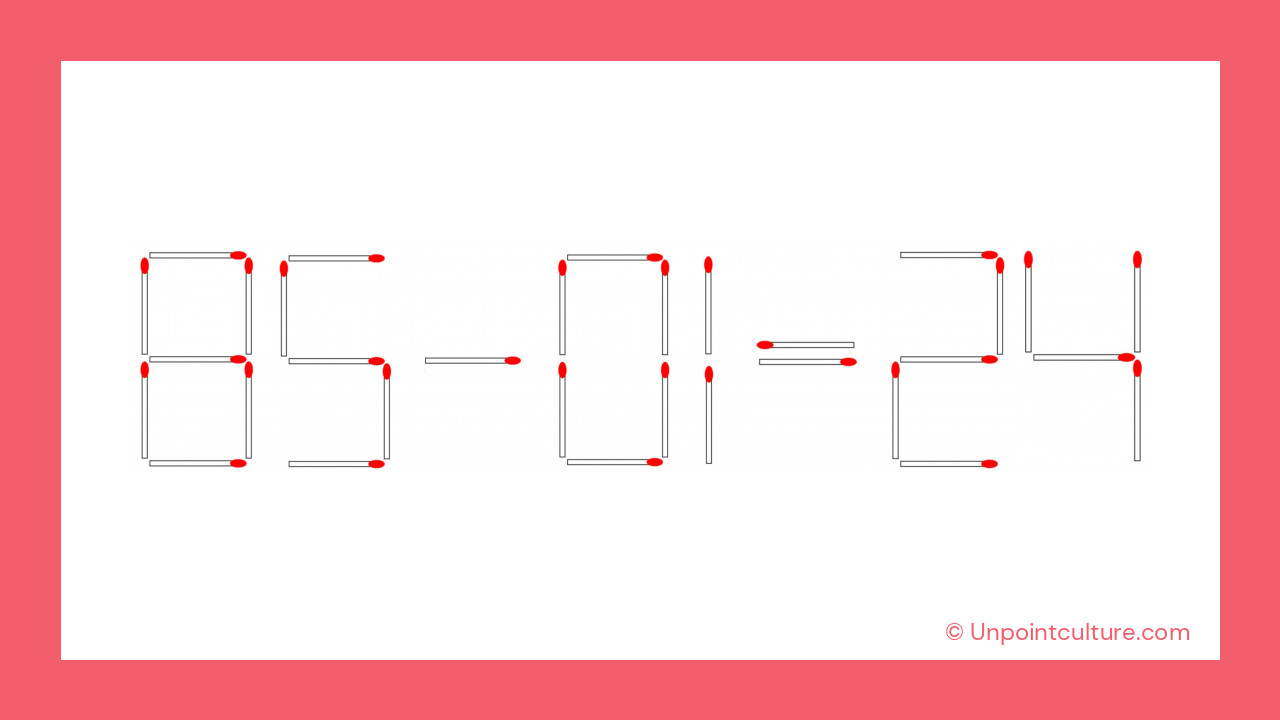 85 - 01 = 24 : Saurez-vous trouver la solution en moins de 30 secondes ?