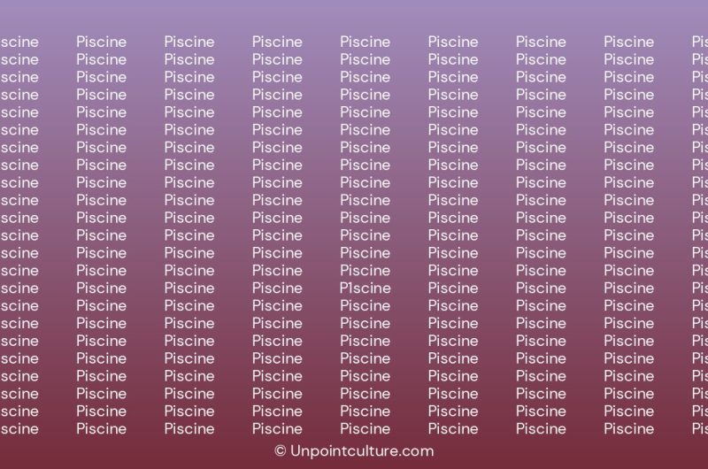 lettres Piscine P1scine