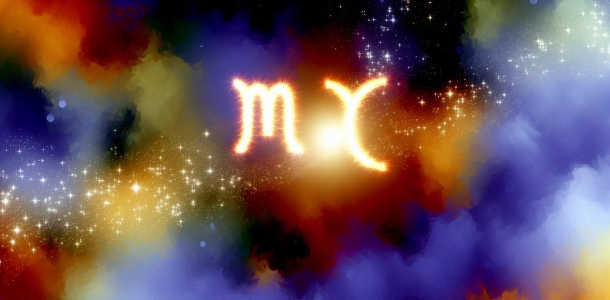 Une représentation artistique des deux signes du zodiaque concernés, brillant dans un ciel étoilé.