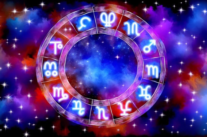 Un ensemble de douze symboles astrologiques disposés en cercle.