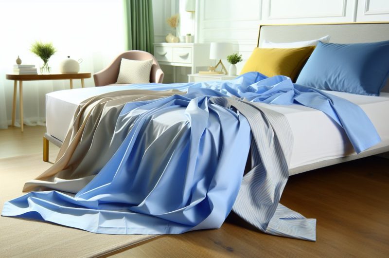 Un lit parfaitement fait avec des draps blancs et propres.