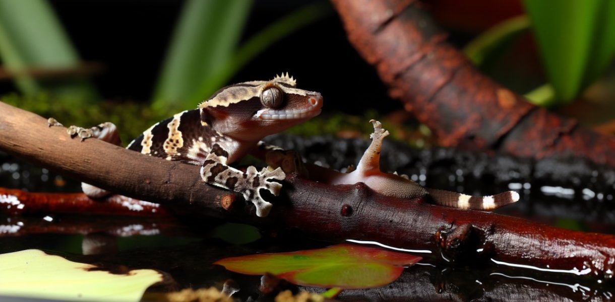 Un plan rapproché d'un lézard de la famille des geckos, connu pour sa capacité à se reproduire par parthénogenèse.