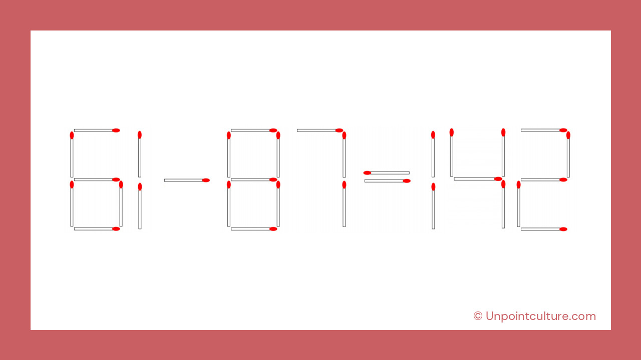 61 - 87 = 142 : Saurez-vous déplacer une allumette pour rendre cette équation correcte ?