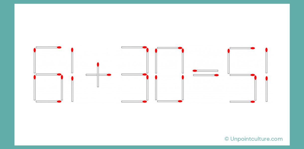 61+30=51 incorrect