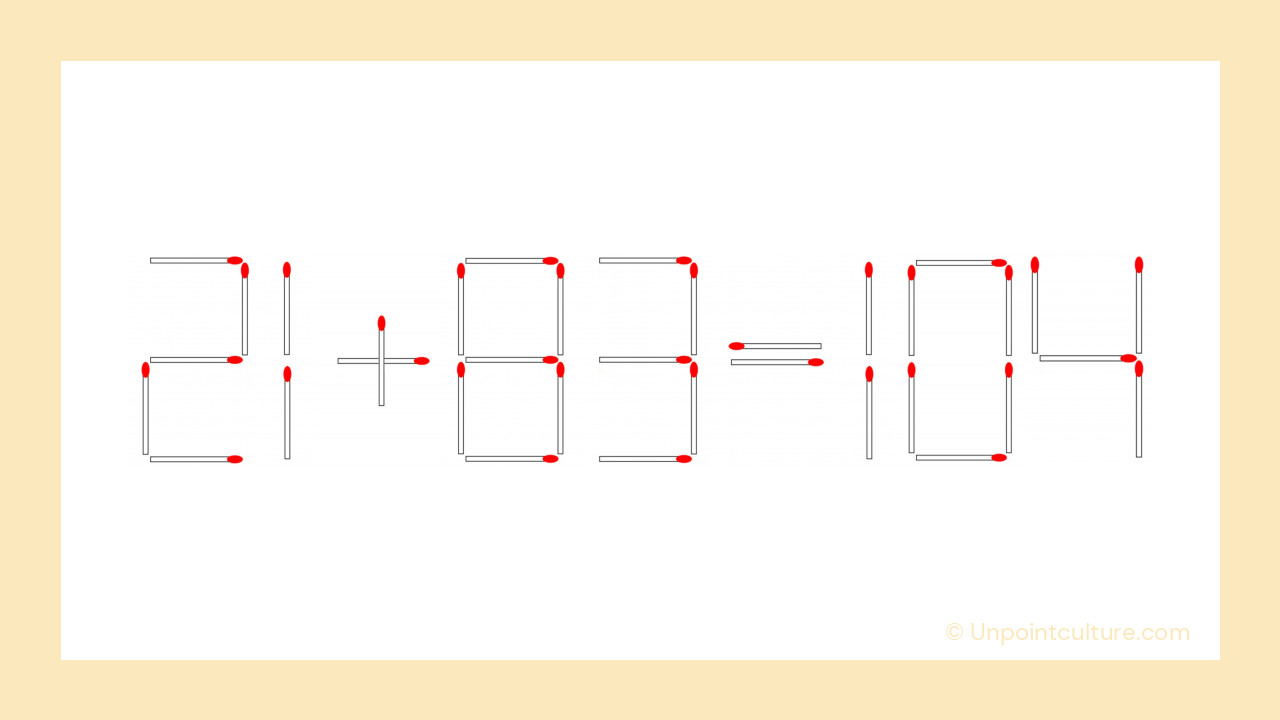 La magie des allumettes : une simple modification et l'équation devient juste !