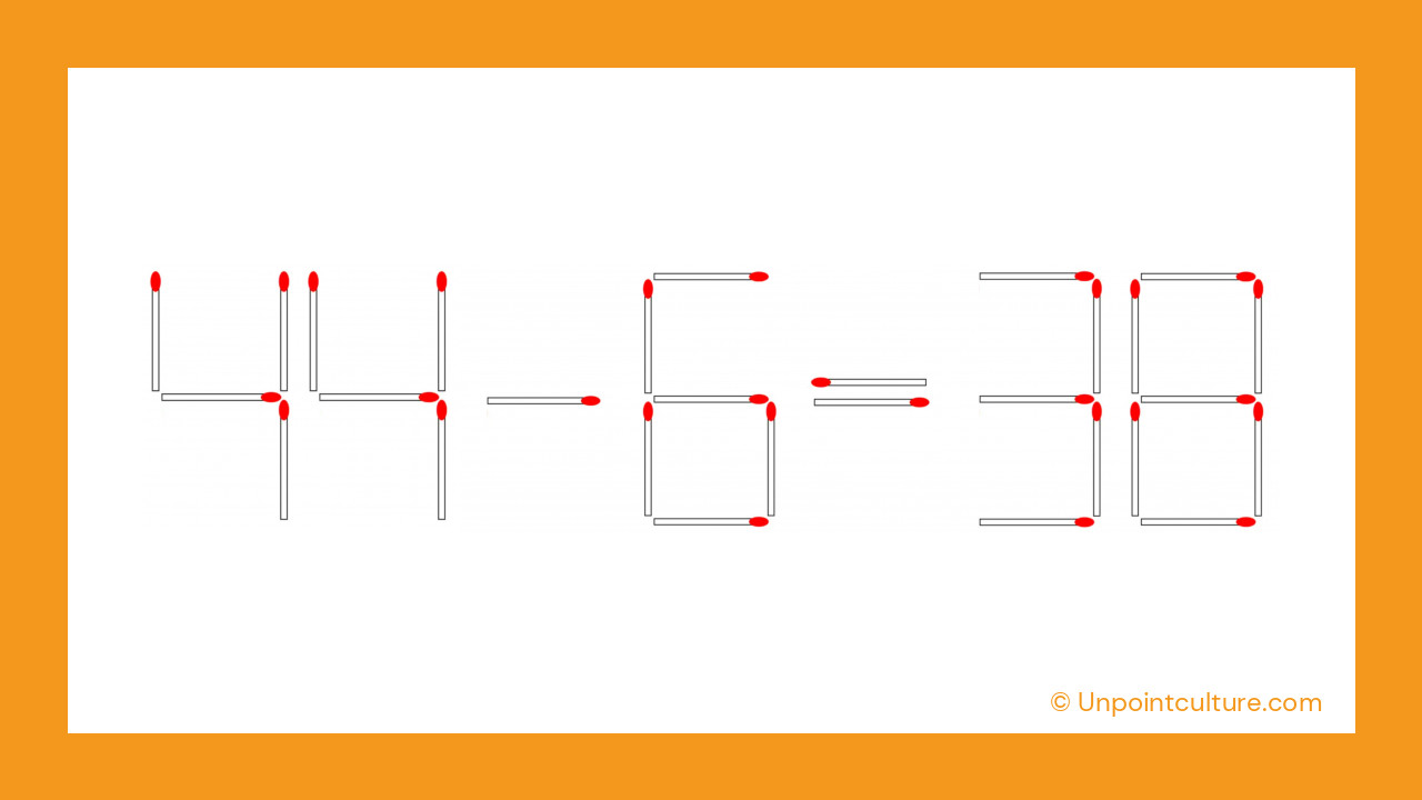 La solution révélée : 44 - 6 = 38, un petit changement pour un grand résultat !