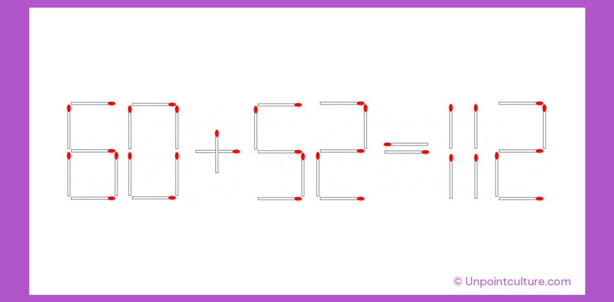 60+52=112 incorrect
