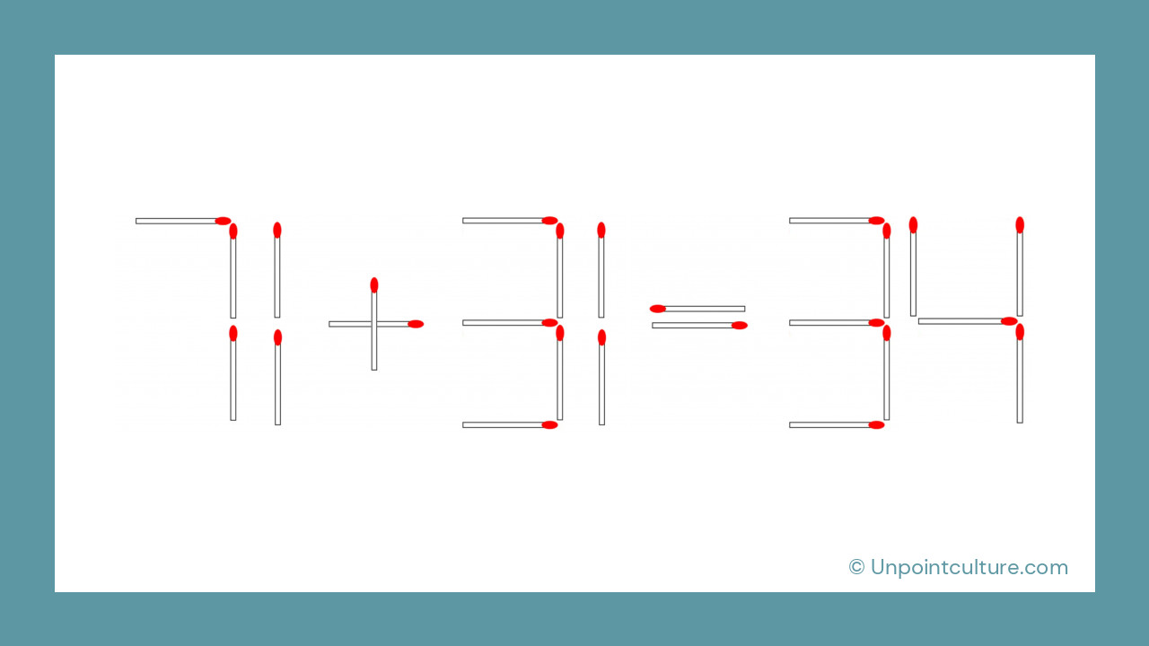 Défi des allumettes : Osez corriger cette équation en seulement 20 secondes !