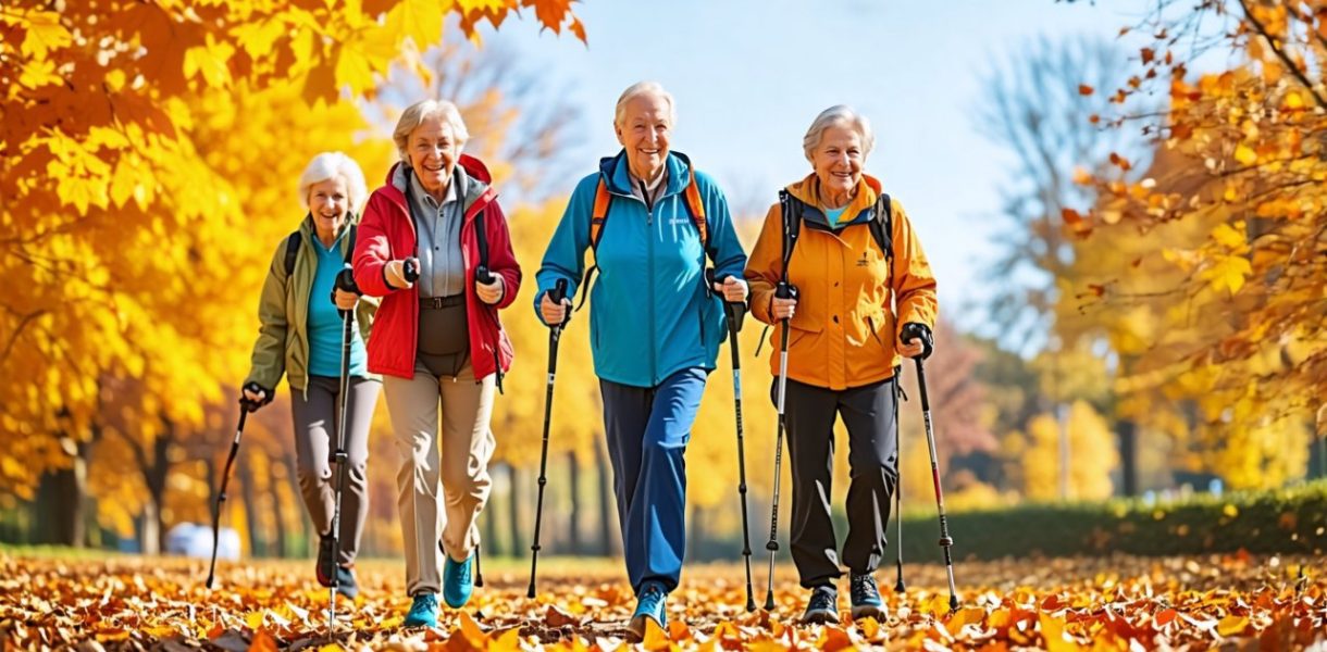 La marche nordique : le sport idéal pour les seniors et leurs articulations