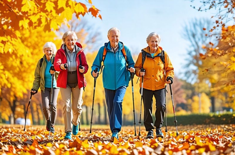 La marche nordique : le sport idéal pour les seniors et leurs articulations