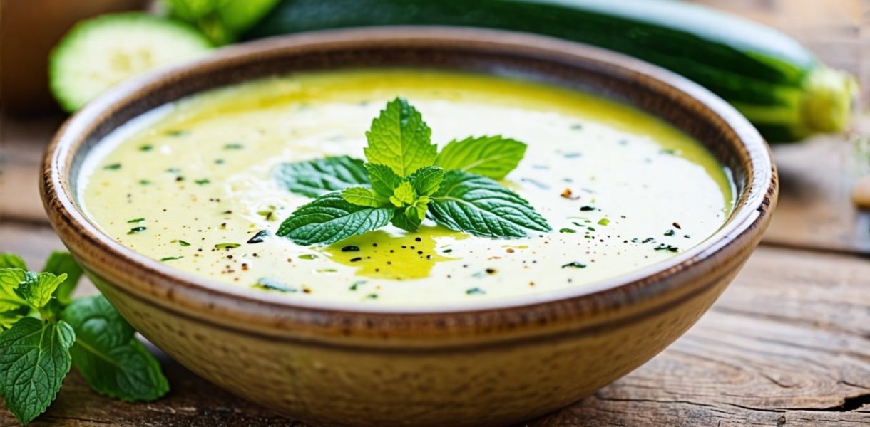 La soupe de courgettes et menthe fraîche : un délice rafraîchissant pour éveiller vos papilles