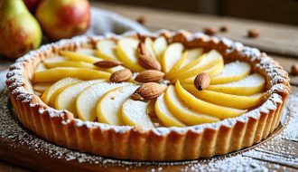 La Tarte fine aux poires et amandes : une symphonie de saveurs et de délicatesse