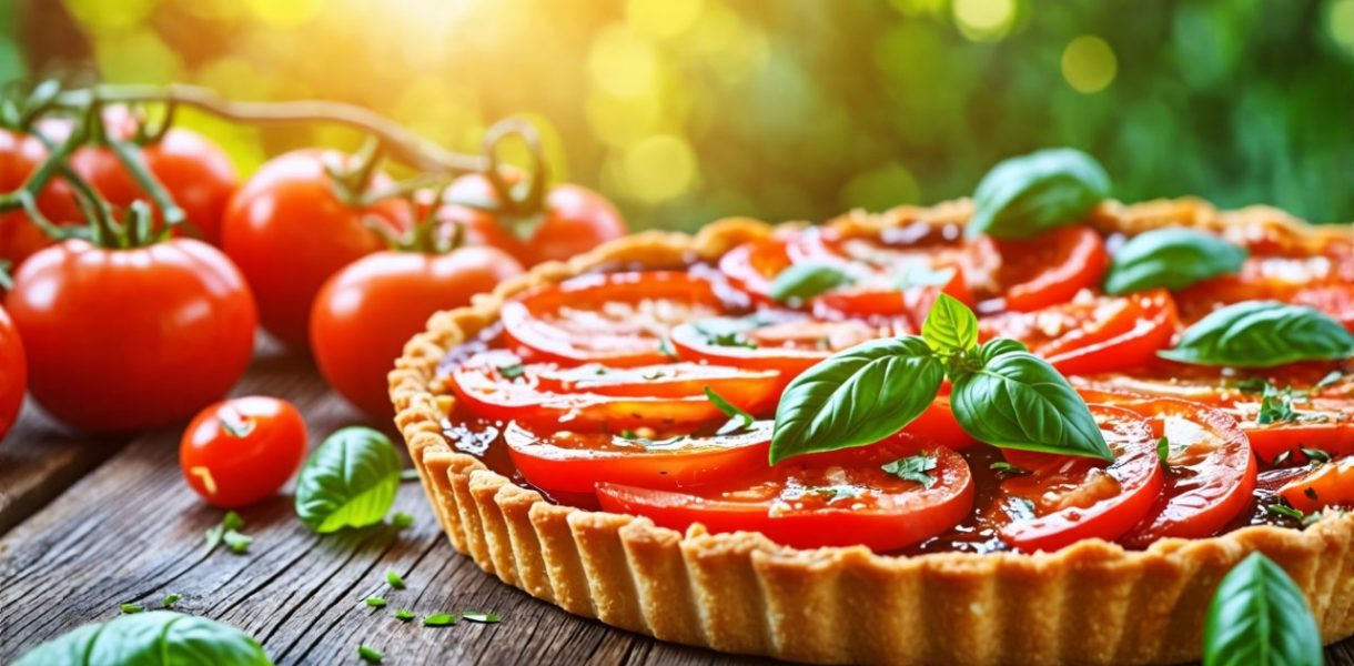 La tarte salée aux tomates et basilic : un incontournable de la cuisine estivale française