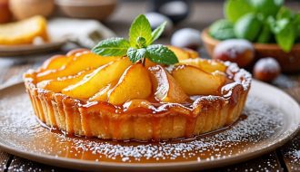 La tarte tatin aux poires et caramel au beurre salé : un mariage gourmand et raffiné