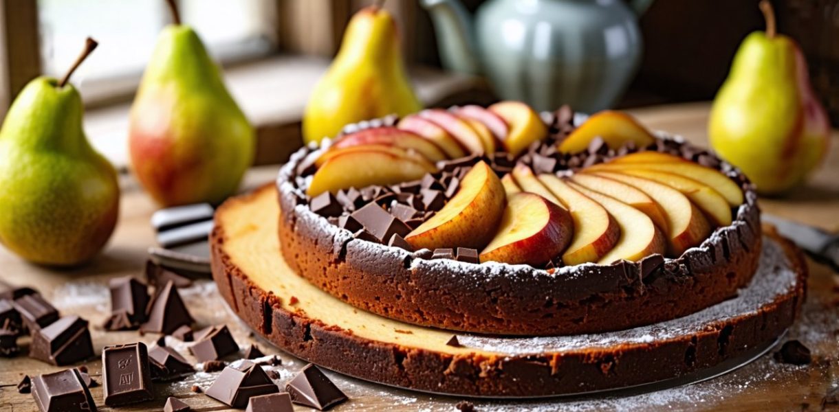 Le gâteau moelleux aux poires et chocolat : une symphonie de saveurs à découvrir