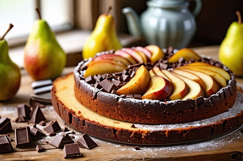 Le gâteau moelleux aux poires et chocolat : une symphonie de saveurs à découvrir