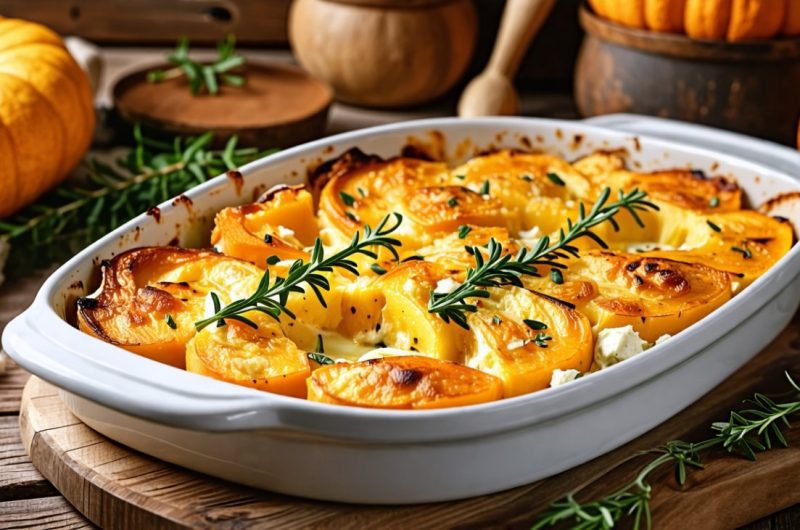 Le gratin de courge butternut et chèvre frais : une symphonie de saveurs automnales à découvrir