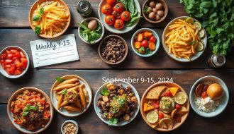 Menu de la semaine : 7 jours de recettes faciles et gourmandes (9-15 septembre 2024)