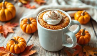 Mug cake protéiné à la citrouille : le dessert minceur d'automne approuvé par une nutritionniste