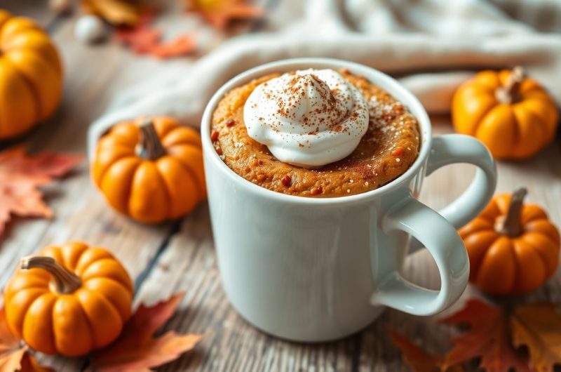 Mug cake protéiné à la citrouille : le dessert minceur d'automne approuvé par une nutritionniste