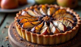 Tarte aux poires et chocolat noir : le dessert irrésistible qui allie douceur et gourmandise