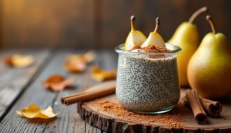 Pudding de chia aux poires et cannelle : une douceur automnale saine et gourmande