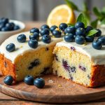 gâteau au yaourt myrtille-citron